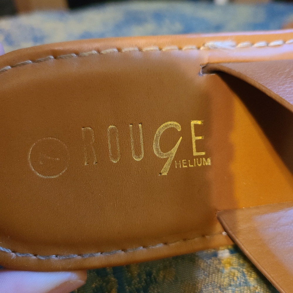 Tan flat sandals. - Picture 2 of 2